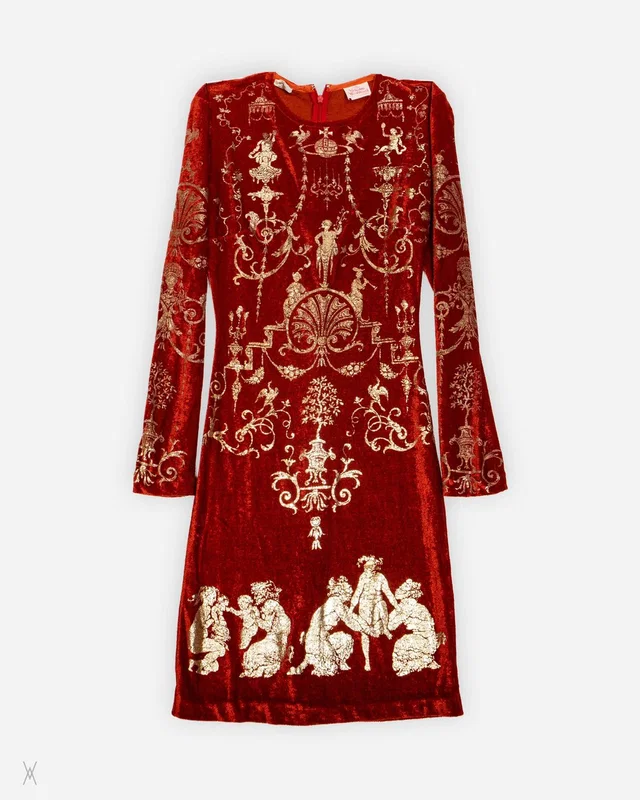 Vivienne Westwood Boulle Velvet Dress — Autumn/Winter 1990–1991 in red Velvet from Grailed