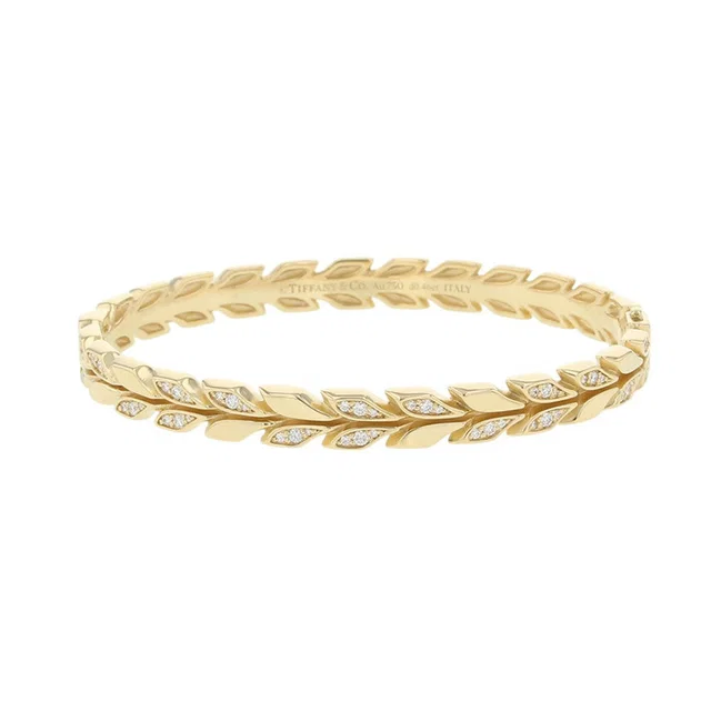 Tiffany & Co. Victoria Vine Hinge Bangle 18K Yellow Gold in Yellow from GALLERY RARE