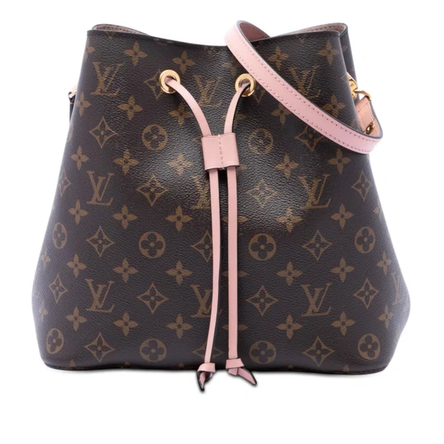 Brown Louis Vuitton Monogram Neonoe MM Bucket Bag in Brown Coated canvas from Designer Revival