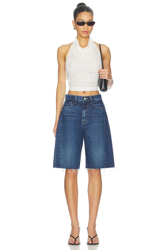 MOTHER The Half-pipe Bermuda Fray Short in Did You Bring Me Anything, photo 5 of 6 from REVOLVE (Canada)