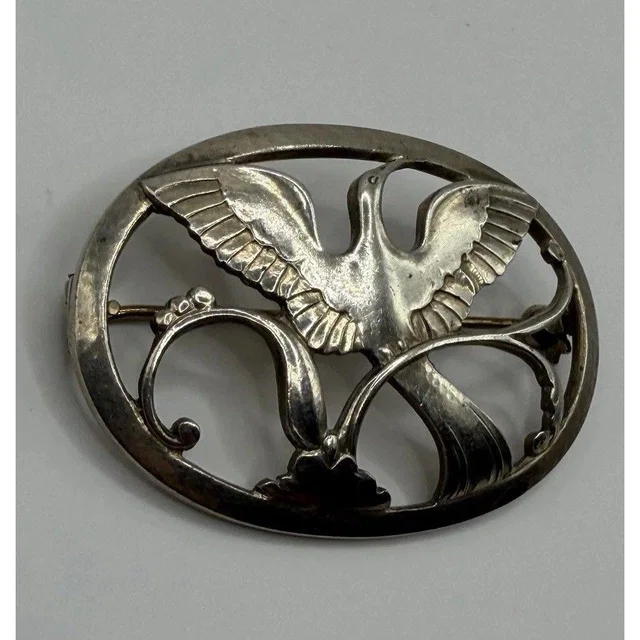 Georg Jensen 925 Sterling Silver Early Mark Bird Brooch Denmark in gray|silver from Poshmark