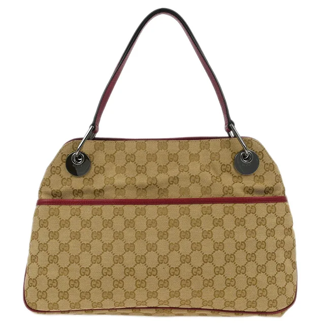 Gucci Beige Canvas GG Hobo Handbag in Beige Canvas from AMORE Vintage Tokyo