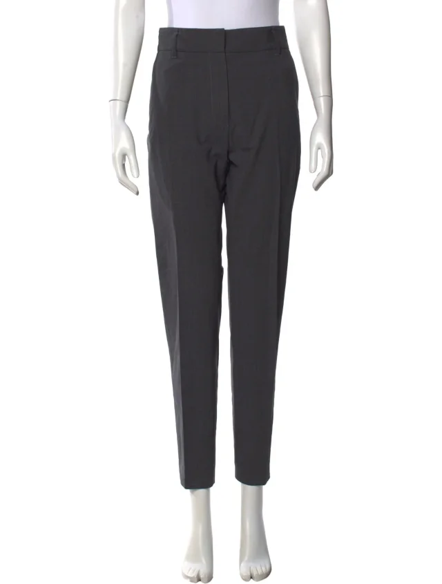 Brunello Cucinelli Wool Straight Leg Pants in gray Wool from The RealReal