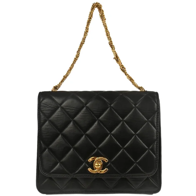 Chanel 1997-1999 Black Lambskin Handbag in Black Lambskin from AMORE Vintage Tokyo