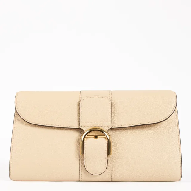 Delvaux Beige Brillant Long Chain Wallet in Beige from Labellov
