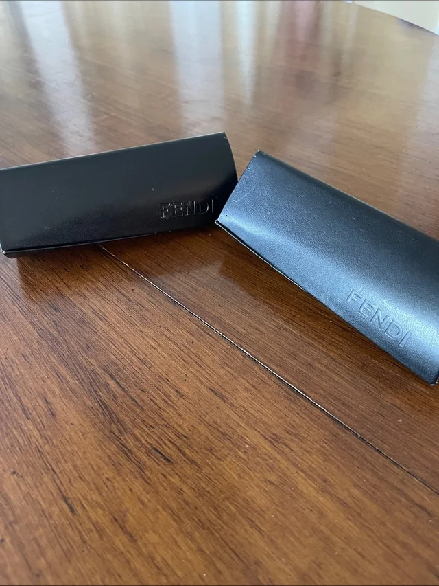 Fendi Leather Eyewear Cases - Embossed Logo Pair in black Leather from Poshmark