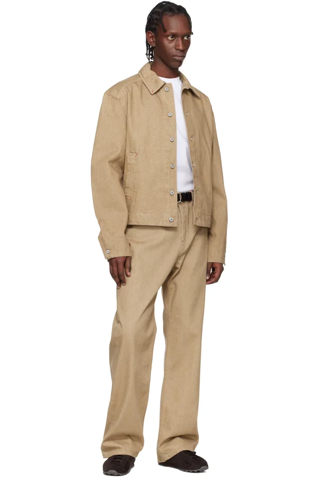 JACQUEMUS Beige 'The Mirada de-Nîmes' Denim Jacket, photo 4 of 4 from SSENSE