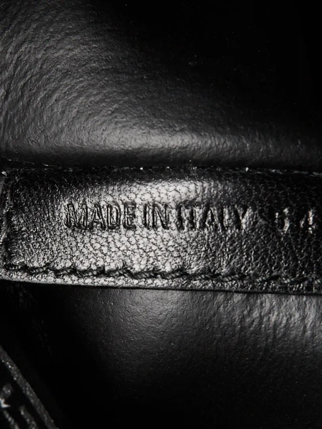 Balenciaga Silver/Black Metallic Leather Plastic Bag Small Shopper Tote Clutch Bag in Black Leather from Yoogis, photo 7 of 9