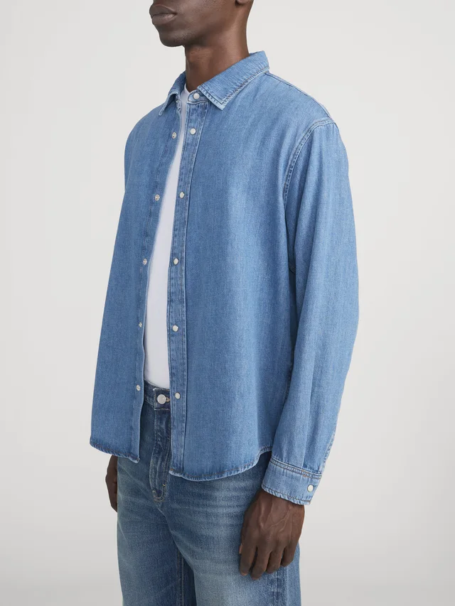 FRAME Classic Denim Shirt in Tidewash, photo 4 of 14 from FRAME