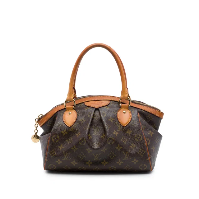 Brown Louis Vuitton Monogram Tivoli PM Handbag in Brown Coated canvas from Designer Revival