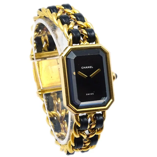 Chanel Premiere Watch Gold #M in Gold Leather from AMORE Vintage Tokyo