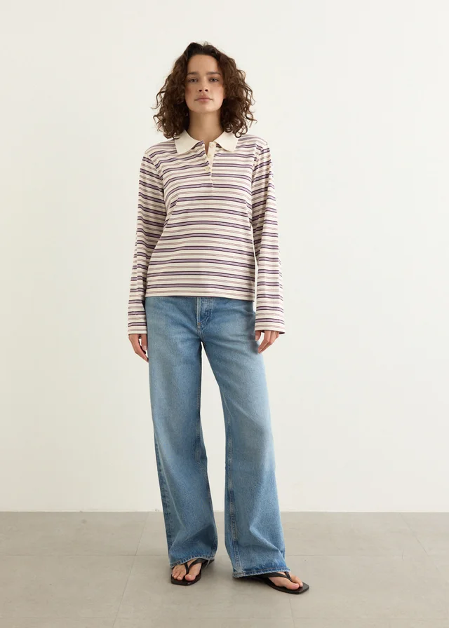 Incu Collection Virtue Long Sleeve Polo in White from Incu, photo 1 of 1