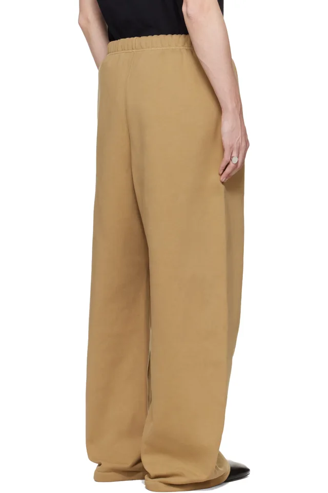 Fear of God ESSENTIALS Tan Signature Lounge Sweatpants, photo 3 of 4 from SSENSE