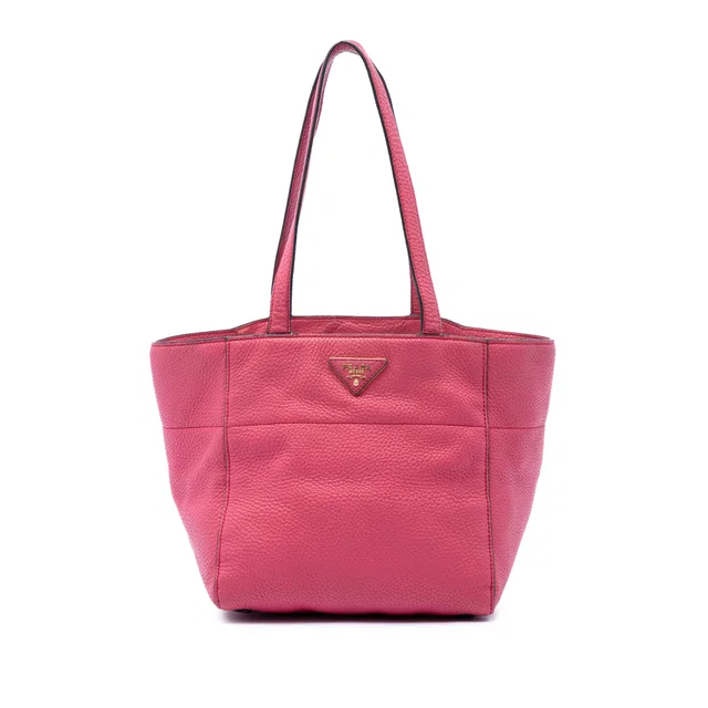Pink Prada Vitello Daino Tote in Pink Leather from Designer Revival