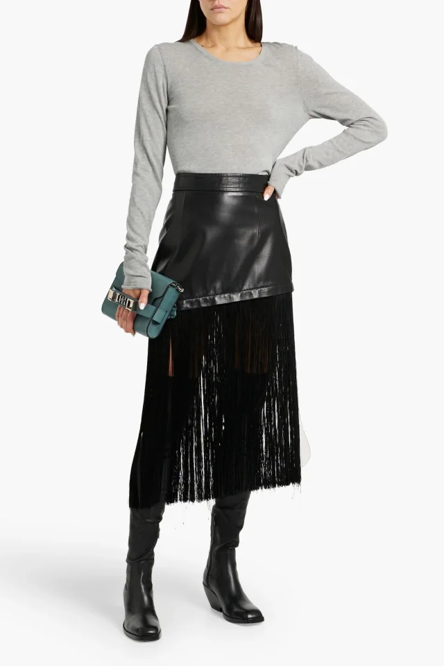 Proenza Schouler Tina Cutout Cotton and Silk-Blend Sweater, photo 2 of 4 from THE OUTNET