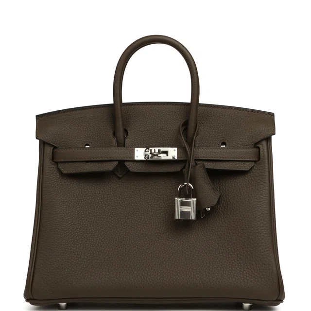 Hermès Birkin 25 Vert Loden Togo Palladium Hardware in Green Togo leather from Madison Avenue Couture