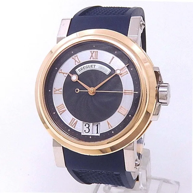 Breguet Marine Big Date Automatic Grey Dial Mens Watch 5817 in black|gold|pink|gray from Jomashop.com