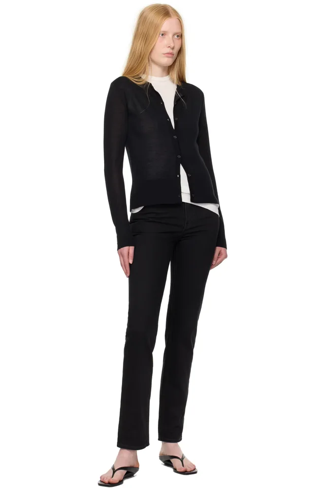 TOTEME Black High Slim Jeans, photo 4 of 4 from SSENSE