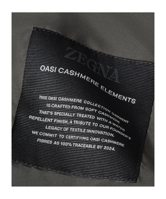 Zegna Dark Grey Multimelange Oasi Cashmere Elements Bomber, photo 2 of 6 from SENSER