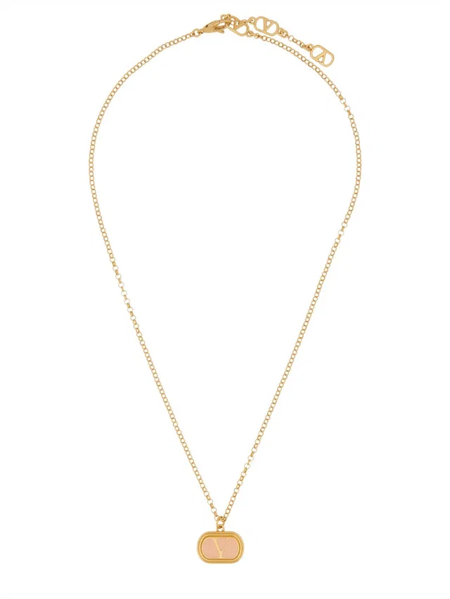 Valentino Garavani Ovalette Necklace — Gold Brass Necklaces in Gold from HEWI