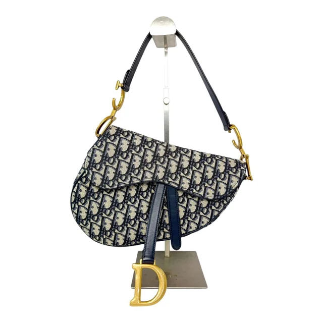 Dior Saddle Bag Blue Oblique Jacquard in Blue from Luxury Promise, photo 2 of 2