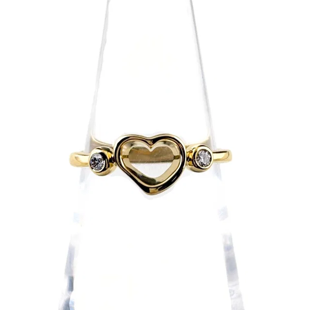 Tiffany & Co. Open Heart Diamond Ring YG Yellow Gold Pave in Yellow from The Reluxe