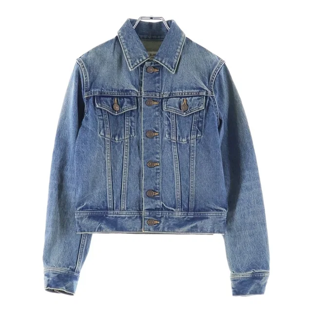 Celine Classic Trucker Denim Jacket Tracker Indigo in Denim from The Reluxe
