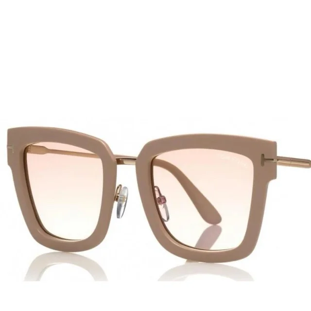 Tom Ford Women's Sunglasses - Cream/Pink in pink from Depop, photo 1 of 1
