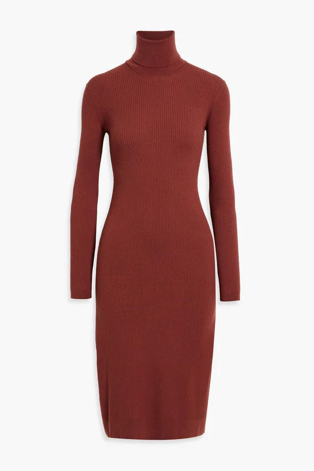 Another Tomorrow Ribbed Wool-Blend Turtleneck Midi Dress from THE OUTNET, photo 1 of 1