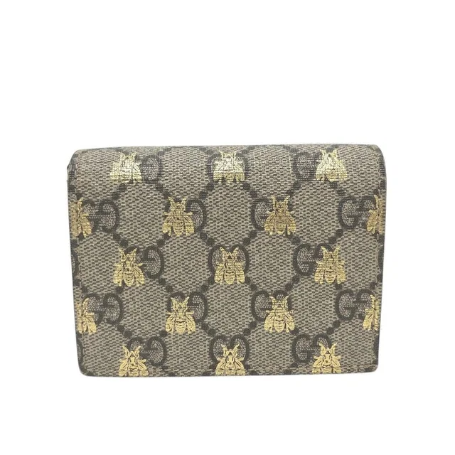 Gucci Bifold Wallet GG Supreme Canvas Brown in Brown Canvas from The Reluxe