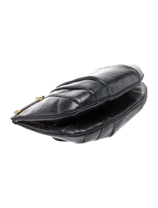 Judith Leiber Snakeskin Evening Bag in black from The RealReal, photo 5 of 6