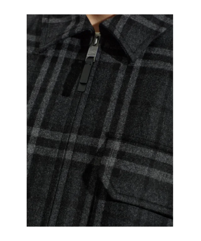 Burberry Ollie Checked Zip-Front Shirt, photo 7 of 7 from SENSER