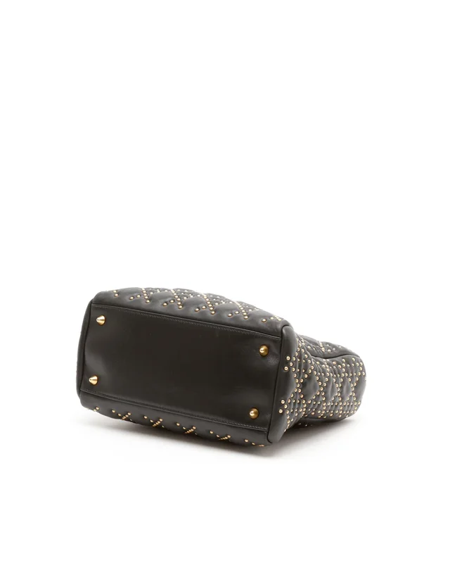 Cannage Studded Medium Lady Dior Bag in Suede from A Retro Tale, photo 5 of 7