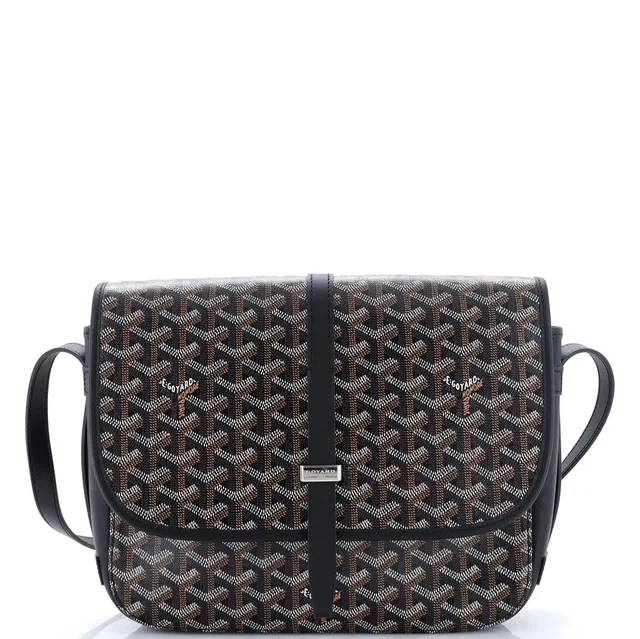 Goyard Belvedere II Messenger Bag Coated Canvas MM in black Coated canvas from Rebag