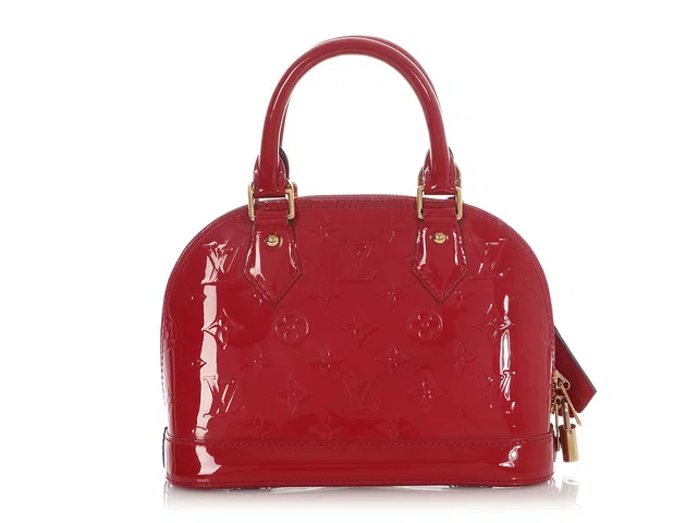 Louis Vuitton Red Vernis Alma BB in Red Patent leather from Ann's Fabulous Finds