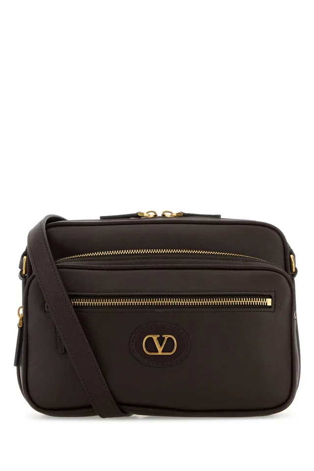 Valentino Garavani Camera Case Crossbody Bag — Brown Calf Leather - Bos Taurus in Brown Calfskin from HEWI