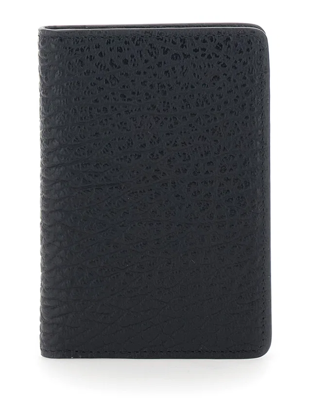 Maison Margiela Calf Leather Four-Stitch Wallet — Black in Black Calfskin from HEWI