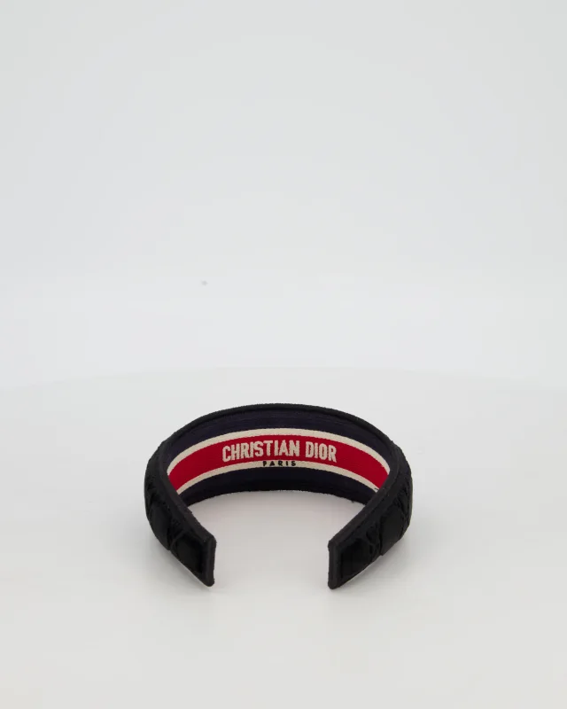 Dior Black Velvet Cannage Headband Size O/S in Black Velvet from Sellier, photo 6 of 9