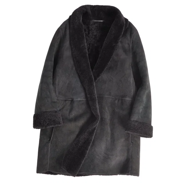 Loewe Coat Long Shearling Black 40 in Black from The Reluxe