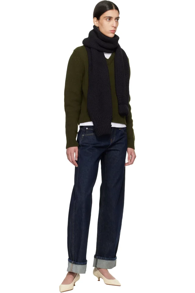 YMC Black Sleeve Scarf, photo 3 of 3 from SSENSE
