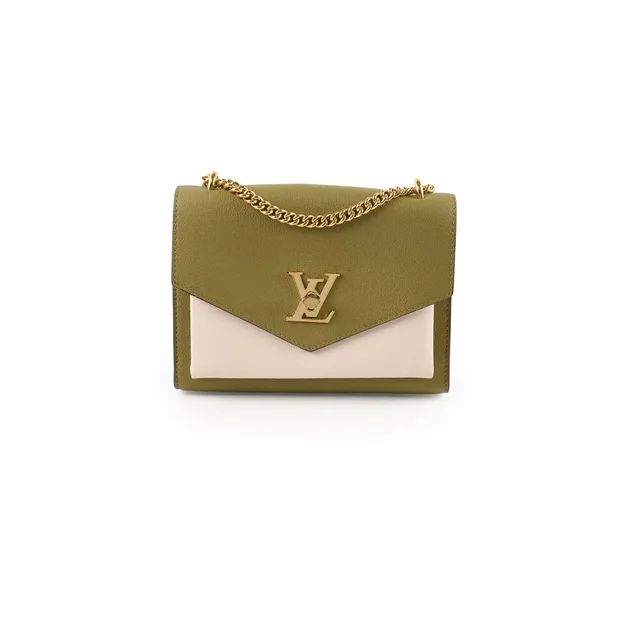 Louis Vuitton Lock Me Khaki Chain in Green Leather from The Purse Affair
