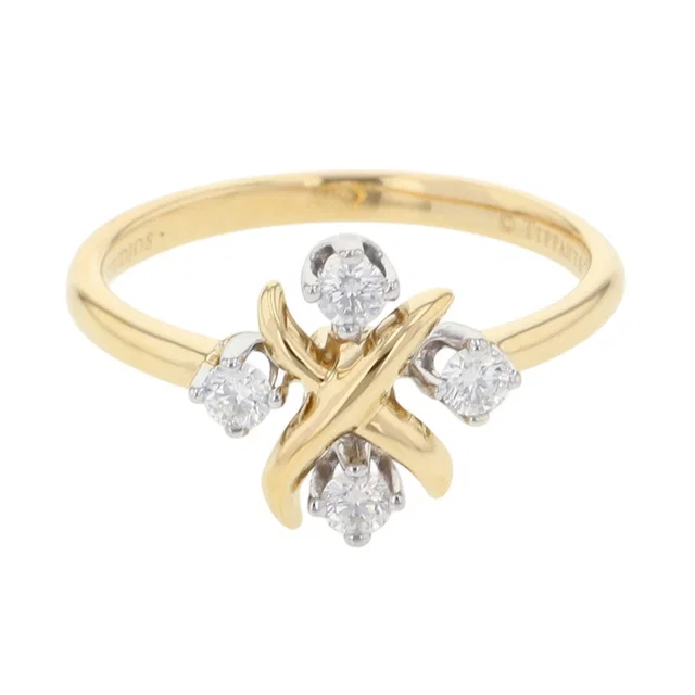 Tiffany & Co. Jean Schlumberger Diamond Ring Size ♯12 K18YG Pt950 from GALLERY RARE