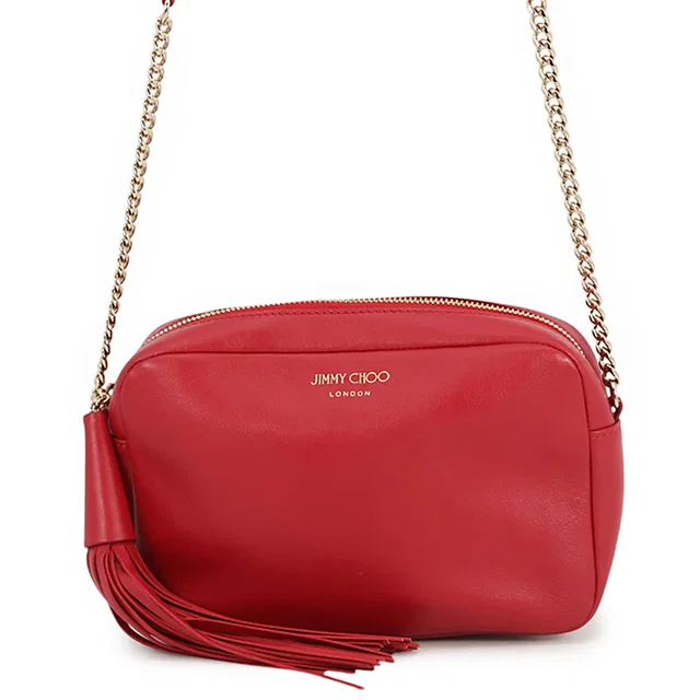 Jimmy Choo Atini Shoulder Bag Red Leather in Red Leather from GALLERY RARE