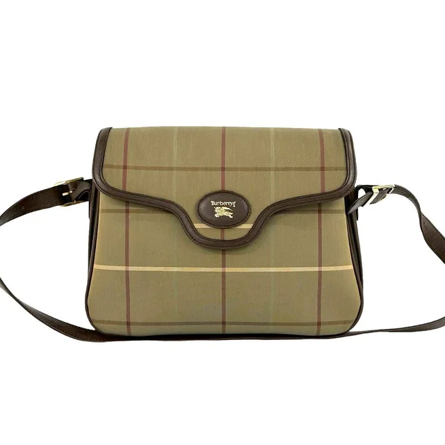 Burberry Canvas Leather Shoulder Bag in Canvas from LuxUness