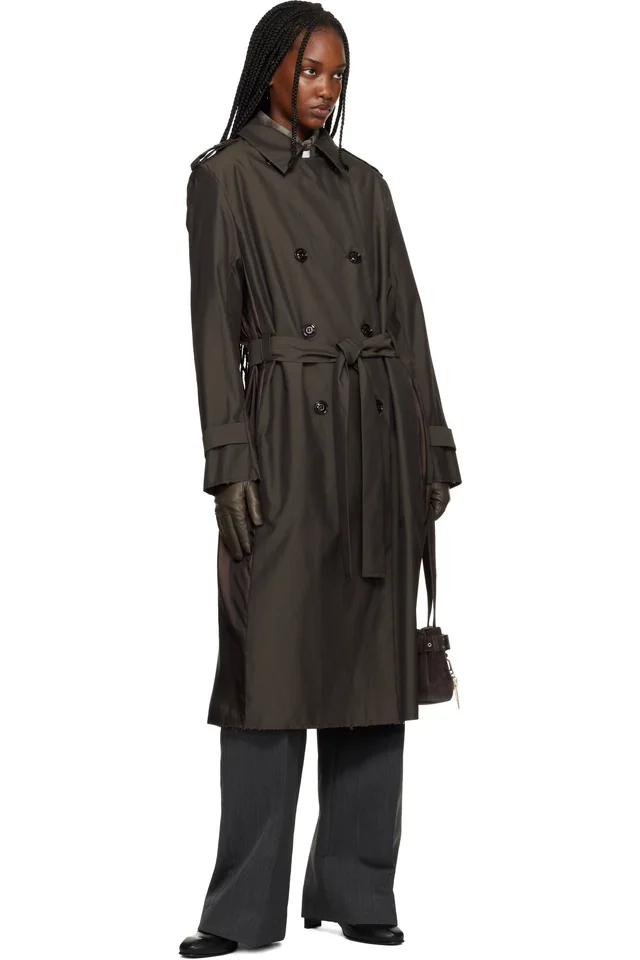 OUR LEGACY Brown Origami Trench Coat, photo 4 of 4 from SSENSE