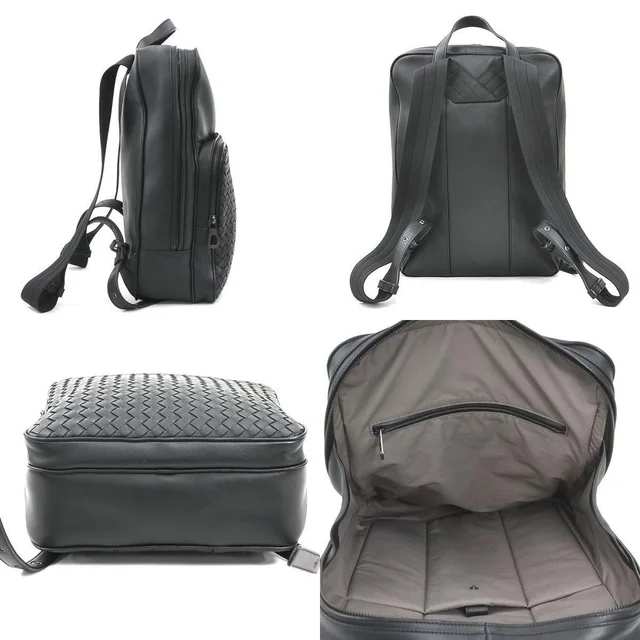 Bottega Veneta Leather Intrecciato Black Backpack in black Woven leather from Poshmark