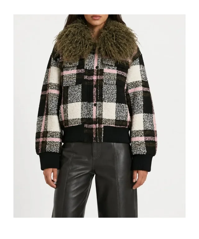 Essentiel Antwerp Kpop Checked Bomber Jacket, photo 2 of 2 from SENSER