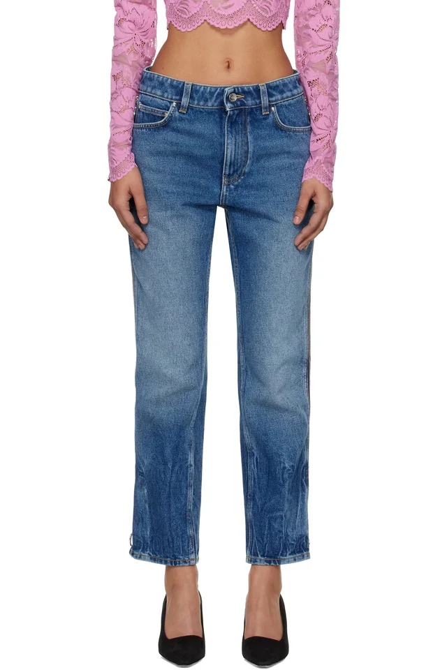 Blue Zip Jeans, image 1 of 1 from SSENSE