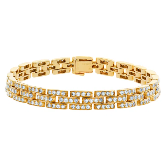 Cartier Maillon Panthere diamond link bracelet with 5.10 carats in Yellow Gold from Gray And Sons