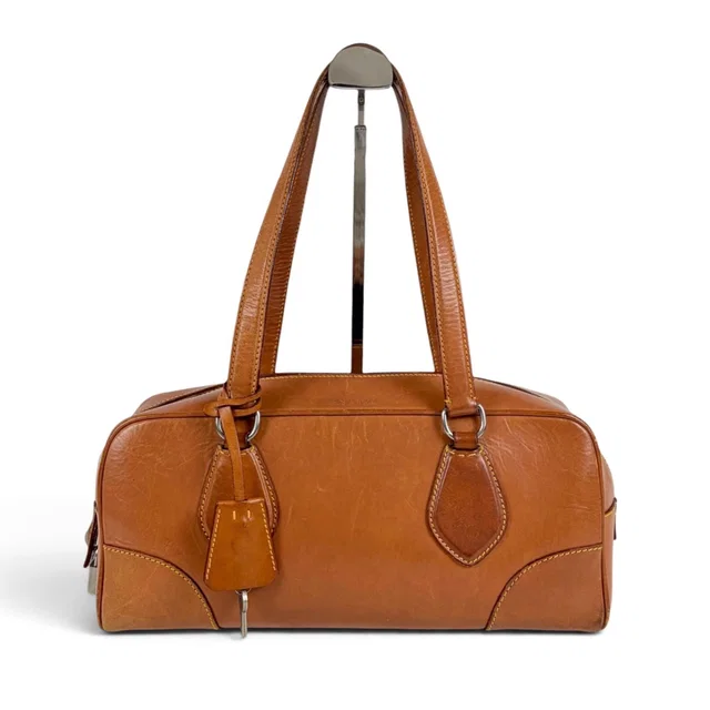 Prada Leather East Waist Bag Brown in Brown Leather from The Reluxe